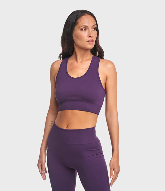 Top sportivo da yoga viola
